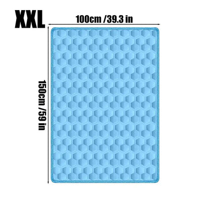 Dog Cooling Mat Hot Summer Non-Slip Cushion Pet Cats Bed Cooling Mat for Small Medium Large Breeds Animals Resting Camping