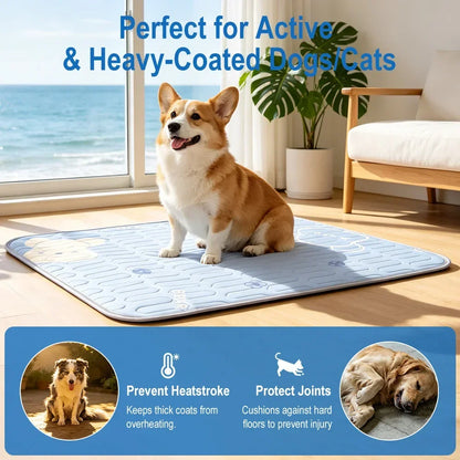 Dog Cooling Mat Summer Pet Cold Bed 3 Sizes For Small Big Dogs Pet Cat Portable Cooling Durable Blanket Sofa Cat Ice Pad Blanket