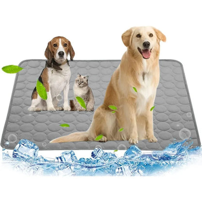 Dog Cooling Mat Dog Cooling Pad for Kennels, Crates, Cars, Indoor & Outdoor Ice Silk Cooling Mat for Extra Large Dogs Puppy Cats