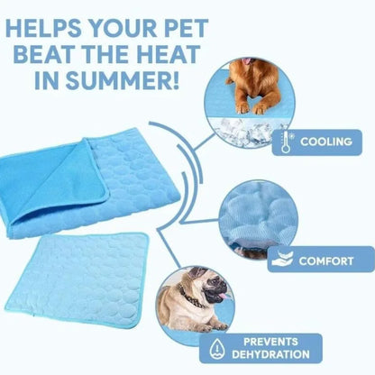 Dog Cooling Mat  No Freeze Needed Dogs Self-cooling Pad Washable Portable Crate Kennel Car Sofa Bed Floor Indoor Outdoor Summer