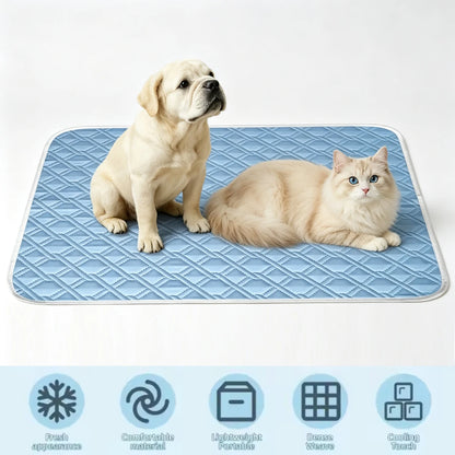 Dog Cooling Pad Large Mat Dogs Cool Refreshing Products Cold Pets Accessories Size Washable Bed Summer Does Not Slip Pet Goods