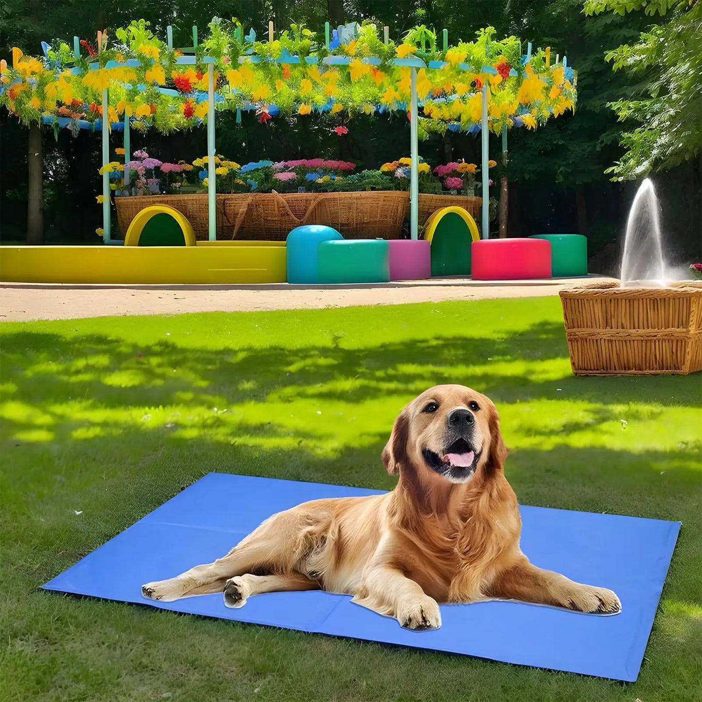 Cooling Mat for Dogs Self Cooling Ice Pad Portable Cats Sleeping Resting Gel Mat for Summer Relaxation Napping Crate Hot Weather