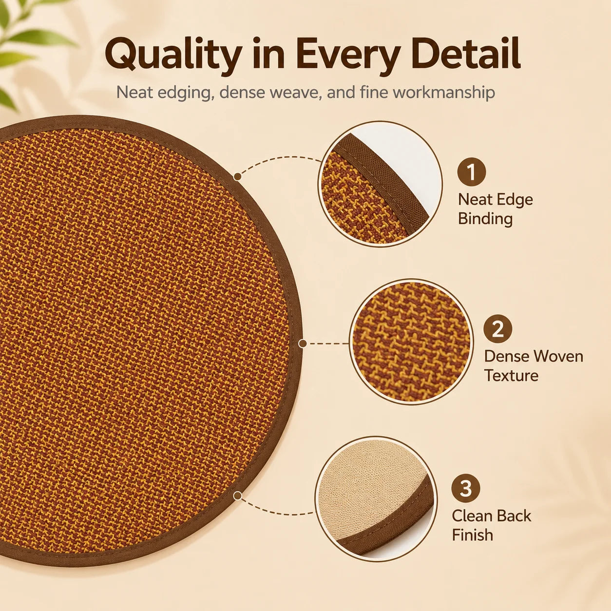 Dog Cooling Mat for Small Dogs Round Woven Summer Pet Pad Breathable Washable Floor Mat for Puppy Cat