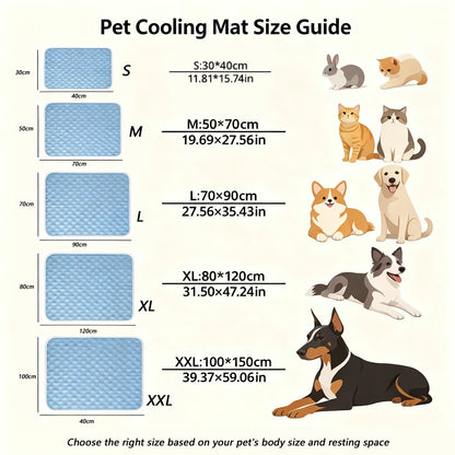 Dog Cooling Pad Large Mat Dogs Cool Refreshing Products Cold Pets Accessories Size Washable Bed Summer Does Not Slip Pet Goods