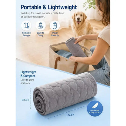 Dog Cooling Mat  No Freeze Needed Dogs Self-cooling Pad Washable Portable Crate Kennel Car Sofa Bed Floor Indoor Outdoor Summer
