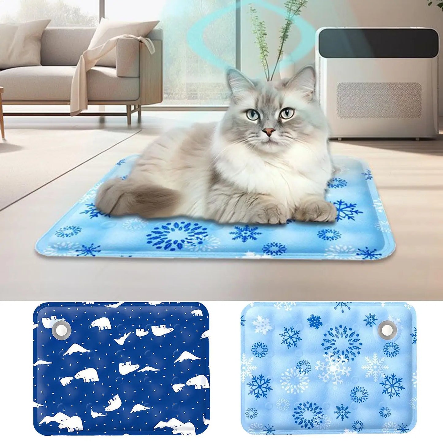Dog cat Cooling Mat  Water-fill Gel Mat Leakproof Washable Cat Sleeping Cooling Mat For Dog Cat Puppy Kitten Small Animals