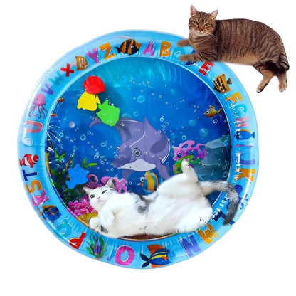 dog Play Mat Interactive Cooling Sensory Cooling dog Water Sensory Mat for Puppy Kitten Indoor Outdoor Home Living Room Bedroom