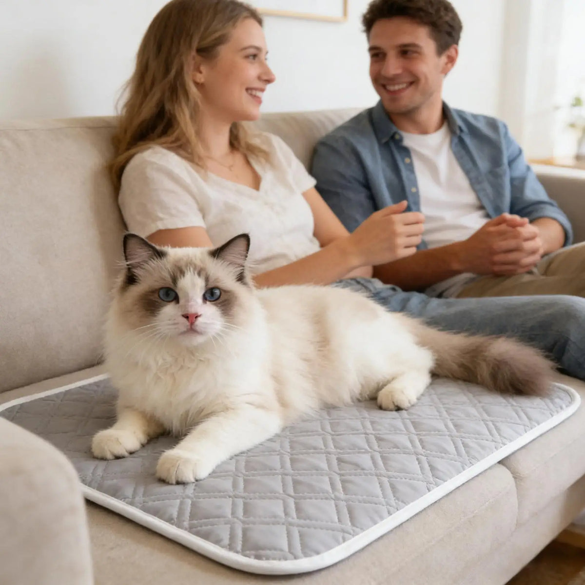 Dog Cooling Mat 45x35cm Self Cooling Pet Pad Soft Sweat Absorbent Sleeping Rug for Cats Summer Chill Cushion for Crate Kennel