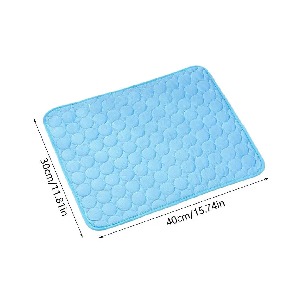 Dog Cooling Mat Ice-Silk Mat Indoor Pet Breathable Washable Pet Cooling Pad for Sofa Floor Kennel Car Seat Camping Travel Beach