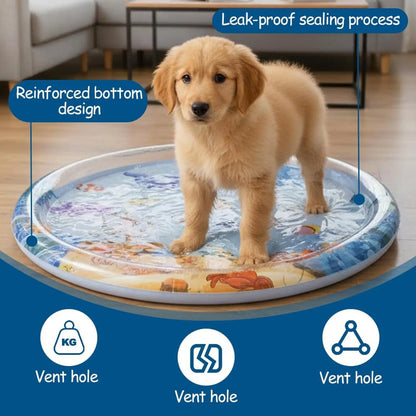 dog Play Mat Interactive Cooling Sensory Cooling dog Water Sensory Mat for Puppy Kitten Indoor Outdoor Home Living Room Bedroom