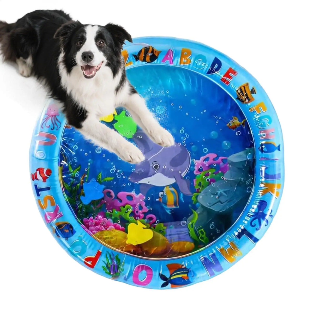 dog Play Mat Interactive Cooling Sensory Cooling dog Water Sensory Mat for Puppy Kitten Indoor Outdoor Home Living Room Bedroom