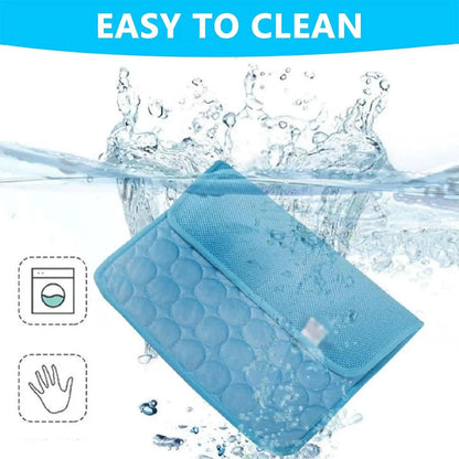 Dog Cooling Mat Ice-Silk Mat Indoor Pet Breathable Washable Pet Cooling Pad for Sofa Floor Kennel Car Seat Camping Travel Beach